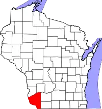 State map highlighting Grant County