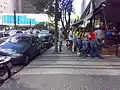 A sidewalk next to Paulista Avenue, a whole neighbourhood that only uses Portuguese pavement巴西圣保罗