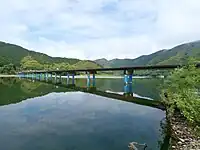 位於日本高知縣四萬十川的佐田沉下橋