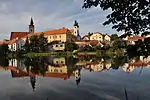 Telč panorama from across the river