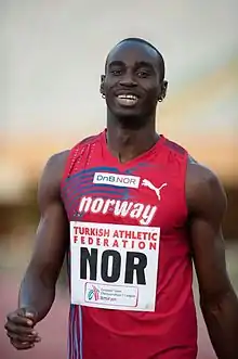 Jaysuma Saidy Ndure, hier noch für Gambia, später für Norwegen am Start, verfehlte den Endlauf um einen Rang
