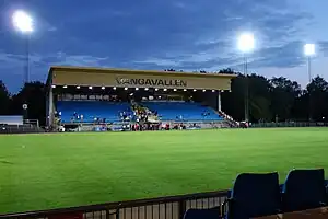 Tribüne im Vångavallen