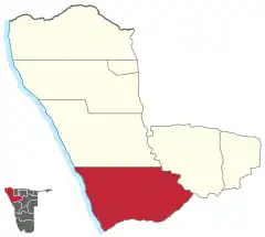 Karte Khorixas (Wahlkreis) in Namibia